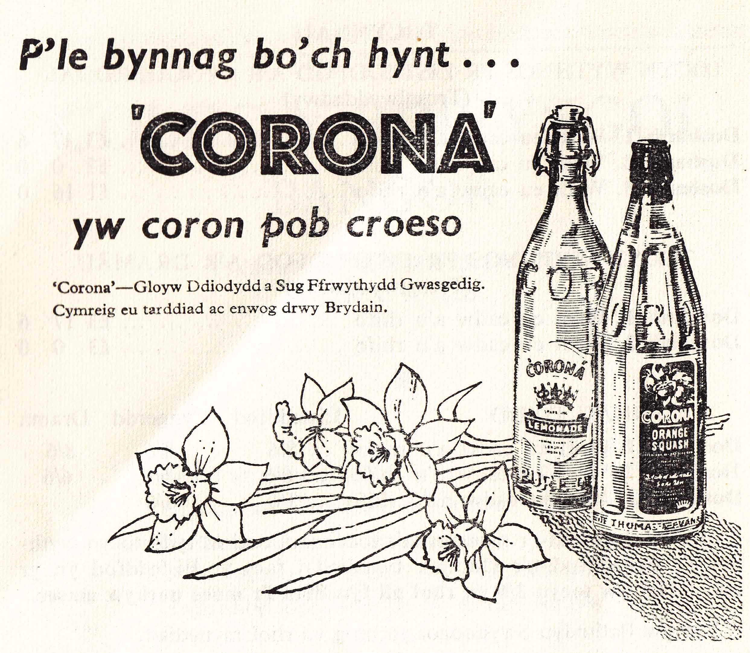 Corona pop advertisement [Welsh]