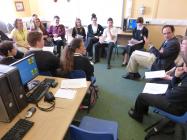 Commissioner meets Ysgol Dewi Sant students