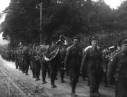 Military March in Llanidloes c1910-1920