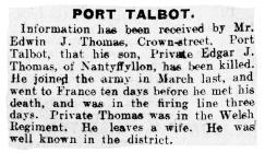 Port Talbot - Herald of Wales 26-08-1916