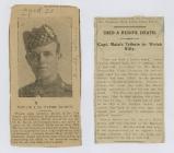 Obituaries for Private John Llewelyn Davies,...