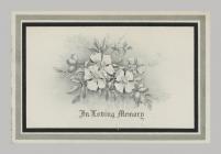 Memorial Card cover for William Davies 1874 -1901