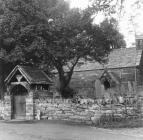 Dolwyddelan Church and lych-gate, taken in 1965