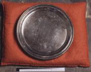 Communion plate bearing the inscription "...