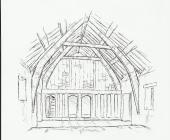 Gorllwyn Uchaf - reconstruction drawing