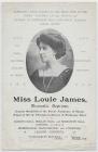 Publicity material regarding the soprano, Miss...