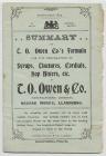 Pamphlet by T. O. Owen & Co., a drinks...