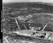 Aerial view of Splott Park, Cardiff taken in 1950
