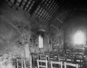 Interior view of St Cwyfan's Church 