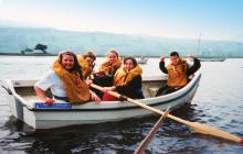 Parc y Llan pupils sailing at Glan Llyn 