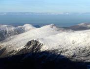 Carneddau with Anglesey in the background