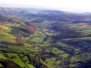 Dee Valley looking east (Carrog in foreground)