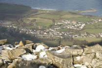 Looking down at Trefor