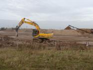 Digging out the runway at Borras