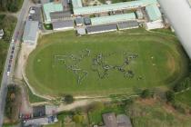 Penglais school - map of the world, 2007