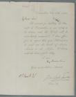 Letter from Colonel Trevor (Lord Dynevor) to R....