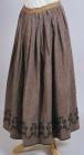 Welsh costume: grey flannel skirt with black...