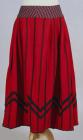 Welsh costume: red flannel skirt with black...