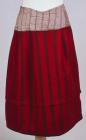 Welsh costume: red flannel skirt with black...