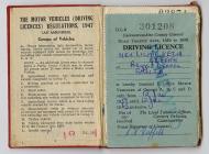 Page from a driving licence