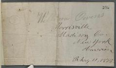 Part of a letter to William Owens, Morrisville,...