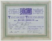 Tystysgrif teilyngdod, Jini Jones, 1907