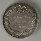 Medal presented to Joseph Parry for best Motett...