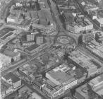 Kingsway roundabout, Swansea, 1977