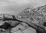 Aerial view of Caernarfon, 1990