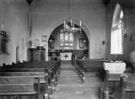 Interior of St David's Church, Laleston 1904