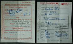 Lilian Hopkins WAAC Discharge papers