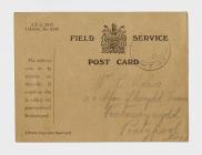 Cerdyn Post Maes 30 Gorffennaf 1917 [delwedd 1...