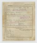 Discharge papers of John Chadwick, a First...