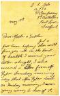 Private John Llewellyn Job letter of 17 May 1915