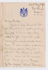 Letter from Thomas Green to his sister Gladys,...