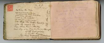 Autograph book belonging to Nurse Catherine...