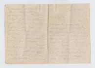Letter from William Hughes to a friend, 8...