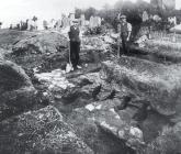 Excavation of the tile kiln at Gelligaer in...