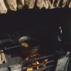 Boiling toffee in a copper pan