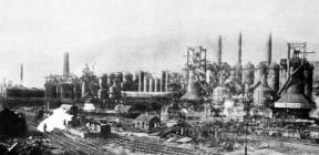 The new Nos. 4 and 5 blast furnaces at Victoria...