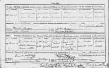 Marriage entry of Adelina Patti, 1886