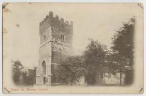 Golygfa o Eglwys St Thomas, Castell-nedd, 19eg...