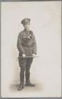 Studio photograph of a First World War soldier...