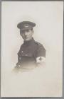 Studio photograph of a First World War soldier...