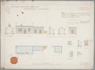 Plans, elevations and sections of outbuildings...