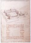 Early plan of St David's College, Lampeter...