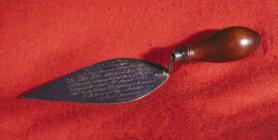 Trowel used by Bishop Thomas Burgess to lay the...