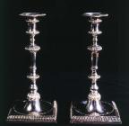 A pair of Elizabeth II table candlesticks:...