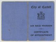 City of Cardiff Air Raid Warden's...