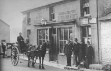 Horse and cart outside Goginan Post Office